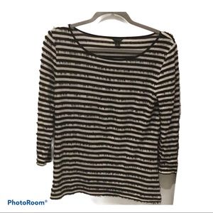 Black & White Striped Top